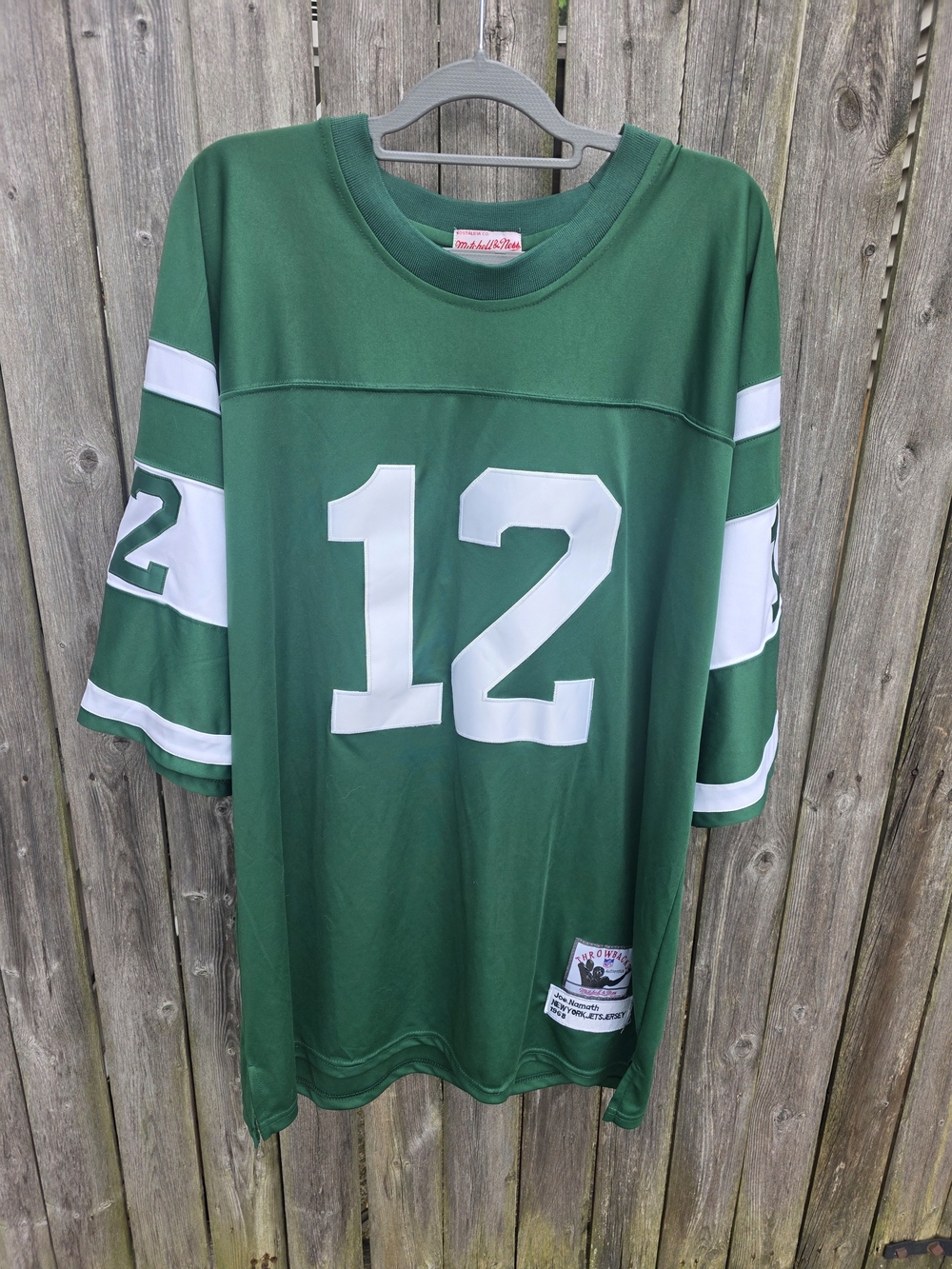 Mitchell & Ness SIZE 54 Joe Namath Throwback Jersey AND Figure